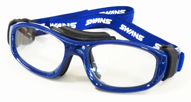 サッカーなどの激しいスポーツから目を守る保護スポーツメガネ・SWANS